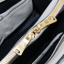 Miu Miu Tote Bag Leather 2way Beige Gold Auth 200436M-27