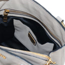 Miu Miu Tote Bag Leather 2way Beige Gold Auth 200436M-28
