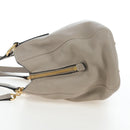 Miu Miu Tote Bag Leather 2way Beige Gold Auth 200436M-3