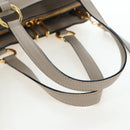 Miu Miu Tote Bag Leather 2way Beige Gold Auth 200436M-8