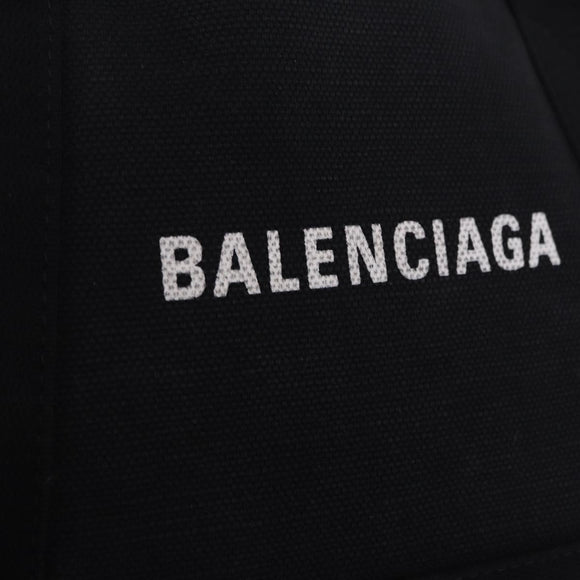 BALENCIAGA Navy Cabas XS Hand Bag Canvas Black 390346 Auth 200438A
