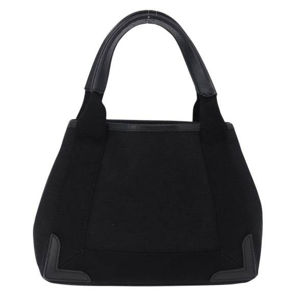 BALENCIAGA Navy Cabas XS Hand Bag Canvas Black 390346 Auth 200438A