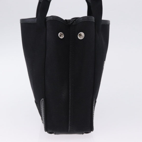 BALENCIAGA Navy Cabas XS Hand Bag Canvas Black 390346 Auth 200438A