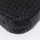BOTTEGA VENETA INTRECCIATO Shoulder Bag Leather Black Gold 125263 Auth 200439V-14