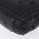 BOTTEGA VENETA INTRECCIATO Shoulder Bag Leather Black Gold 125263 Auth 200439V-15