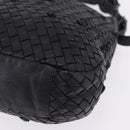 BOTTEGA VENETA INTRECCIATO Shoulder Bag Leather Black Gold 125263 Auth 200439V-9