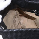 BOTTEGA VENETA INTRECCIATO Shoulder Bag Leather Black Gold 125263 Auth 200439V-18