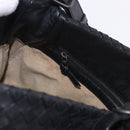 BOTTEGA VENETA INTRECCIATO Shoulder Bag Leather Black Gold 125263 Auth 200439V-19