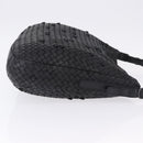 BOTTEGA VENETA INTRECCIATO Shoulder Bag Leather Black Gold 125263 Auth 200439V-3