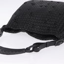 BOTTEGA VENETA INTRECCIATO Shoulder Bag Leather Black Gold 125263 Auth 200439V-6