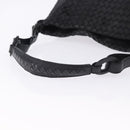 BOTTEGA VENETA INTRECCIATO Shoulder Bag Leather Black Gold 125263 Auth 200439V-7