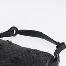 BOTTEGA VENETA INTRECCIATO Shoulder Bag Leather Black Gold 125263 Auth 200439V-8