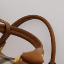Burberrys Nova Check Boston Bag Canvas Beige Gold Auth 200449-8