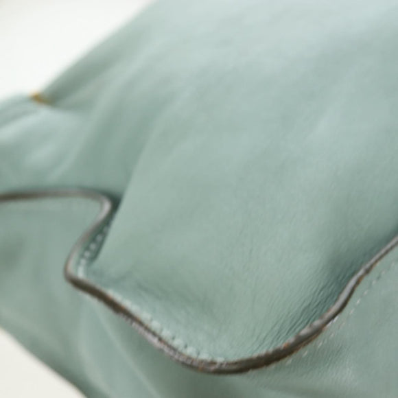 Chloe Marcie Hand Bag Leather 2way Green Gold Auth 200450V