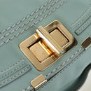 Chloe Marcie Hand Bag Leather 2way Green Gold Auth 200450V-17