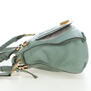 Chloe Marcie Hand Bag Leather 2way Green Gold Auth 200450V-4