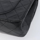 CHANEL Chain Matelasse 23 Shoulder Bag Lamb Skin Black Gold CC Auth 200454SAM-16