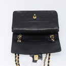 CHANEL Chain Matelasse 23 Shoulder Bag Lamb Skin Black Gold CC Auth 200454SAM-18