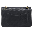 CHANEL Chain Matelasse 23 Shoulder Bag Lamb Skin Black Gold CC Auth 200454SAM-2