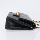 CHANEL Chain Matelasse 23 Shoulder Bag Lamb Skin Black Gold CC Auth 200454SAM-4