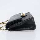 CHANEL Chain Matelasse 23 Shoulder Bag Lamb Skin Black Gold CC Auth 200454SAM-5