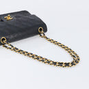 CHANEL Chain Matelasse 23 Shoulder Bag Lamb Skin Black Gold CC Auth 200454SAM-7