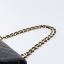 CHANEL Chain Matelasse 23 Shoulder Bag Lamb Skin Black Gold CC Auth 200454SAM-8