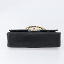 CHANEL Chain Matelasse 23 Shoulder Bag Lamb Skin Black Gold CC Auth 200454SAM-5