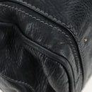 Chloe Paddington Hand Bag Leather Black Gold Silver Auth 200455V-16