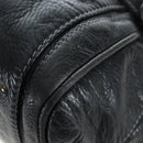 Chloe Paddington Hand Bag Leather Black Gold Silver Auth 200455V-17