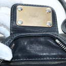 Chloe Paddington Hand Bag Leather Black Gold Silver Auth 200455V-21