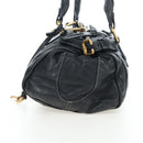 Chloe Paddington Hand Bag Leather Black Gold Silver Auth 200455V-3