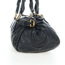 Chloe Paddington Hand Bag Leather Black Gold Silver Auth 200455V-4