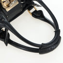 Chloe Paddington Hand Bag Leather Black Gold Silver Auth 200455V-7