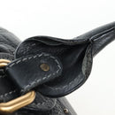Chloe Paddington Hand Bag Leather Black Gold Silver Auth 200455V-9