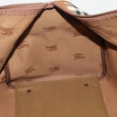 Burberrys Nova Check Boston Bag Canvas Beige Gold Auth 200460V-20