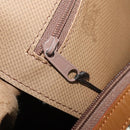 Burberrys Nova Check Boston Bag Canvas Beige Gold Auth 200460V-21