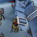 PRADA Backpack Nylon Light Blue Silver Auth 200461-20