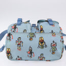 PRADA Backpack Nylon Light Blue Silver Auth 200461-7
