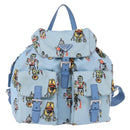 PRADA Backpack Nylon Light Blue Silver Auth 200461-13