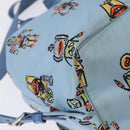 PRADA Backpack Nylon Light Blue Silver Auth 200461-23