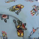 PRADA Backpack Nylon Light Blue Silver Auth 200461-24