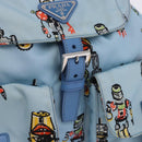 PRADA Backpack Nylon Light Blue Silver Auth 200461-26