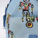 PRADA Backpack Nylon Light Blue Silver Auth 200461-2