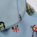 PRADA Backpack Nylon Light Blue Silver Auth 200461-3