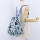 PRADA Backpack Nylon Light Blue Silver Auth 200461-40