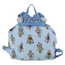 PRADA Backpack Nylon Light Blue Silver Auth 200461-4