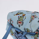 PRADA Backpack Nylon Light Blue Silver Auth 200461-14