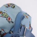 PRADA Backpack Nylon Light Blue Silver Auth 200461-8