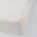 CHANEL Chain Matelasse Shoulder Bag Lamb Skin White Gold CC Auth 200466V-12